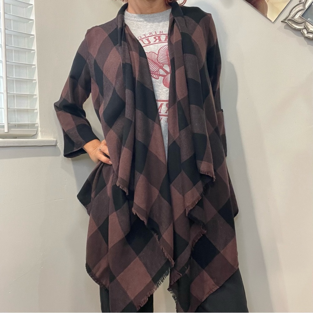 Knox Rose Checkered Open Cardigan